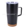 Taza de huevo portátil para exteriores creativa de acero inoxidable 304 con cubierta de bambú transfronteriza, taza portátil para automóvil con aislamiento de cubierta de veta de madera