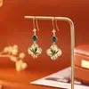 Pendientes Populares de Trébol de Cuatro Hojas del Fabricante Original, Nuevo Estilo Chino, de Alta Gama, Versátiles, Pendientes de Moda con un Toque Elegante y Grácil