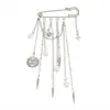 Cadena de Joyería Transfronteriza Europea y Americana Broche con Borla Accesorios para Ropa para Mujeres, Moda de Lujo Ligero Remache Cadena para Pantalones Accesorio para Acortar