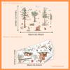 MS6430-ZY Novo Desenho Animado Ins Floresta Animal Pequeno Fofo Adesivos de Parede Quarto Sala de Estar Decorativo Fofo Fundo Vento