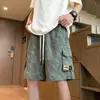 Shorts para Hombre 2025 Nuevo Verano Delgados Holgados Versátiles Casual Cargo Camuflaje Pantalones Americanos Retro Shorts hasta la Rodilla