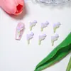 Flor Artificial Nueva Tulipán Uñas Arte Joyería Resina Estéreo Portátil Accesorios para Uñas Ins Pequeños Accesorios DIY