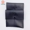 2025 Nueva Bolsa Plegable de Cuero PU Negra Simple Portátil Bolsa para Auriculares Bolsa de Almacenamiento para Joyas y Llaves