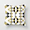 Funda de almohada de terciopelo piel de durazno abstracta geométrica simple moderna para el hogar, sofá, coche, funda de cojín al por mayor