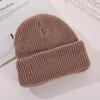 Cross-border Beanie Hat Solid Color Knitted Hat Inverno Pullover Hat Knitted Wool Hat para homens e mulheres estudantes Melon Hat