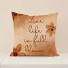 Nueva Funda de Almohada Floral Retro de Amazon Poliéster Versátil Cojín de Asiento para Interiores Decorativo para Sala de Estar Cojín de Sofá