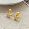 Pendientes Xigu Th0097 S999 de Aguja de Plata con Diamantes Completos de Estrella de Cinco Puntas, Diseño de Alta Gama, Nicho, Elegantes, Nuevo Estilo 2025
