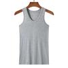 Colete masculino contendo algodão verão novo colete fino sem mangas moletom esportivo masculino slim-fit meninos desgaste interno base camisa