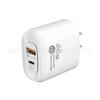 Cargador rápido 45w PD25w 1pd1usb cabezal de carga para teléfono móvil 5v2a cargador de pared para viajes regulaciones europeas regulaciones de EE. UU.