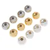 Revestido com Ouro Real, Prata Grossa, Platina, Retenção Forte de Cor, Superfície Lisa, Contas Redondas, Contas Espaçadoras, Acessórios para Joias DIY, Pulseira, Colar, Contas