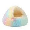 Cama concha personalizada para pet, cama para cachorro, cama para gato, pelúcia de inverno, macia, confortável, cama quente para pets para cães e gatos