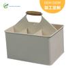 Cesta Personalizada para Talheres de Ferro Galvanizado com Divisórias Cesta de Armazenamento de Utensílios de Cozinha Metal com Cabo de Madeira Cesta de Armazenamento de Talheres com 6 Compartimentos