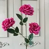 Flores Artificiales Realistas de Rosa de Tres Cabezas para Salón de Bodas, Arreglos de Flores Falsas, Arte Floral para Fondo, Decoración Suave para Exteriores y Paisajismo