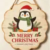 Decorações de rodelas de madeira de Natal transfronteiriças com grafite, Enfeites de parede e porta de Natal para casa, Decorações de árvore de Natal de madeira