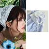 Pañuelo de Cabeza Estilo Francés Verano Mujer Estilo Pastoral Encaje Blanco Pañuelo Triangular al por Mayor Cinta para el Cabello Dedo Moda Rojo de Internet Flor