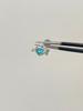 Arete de Hélice de Acero de Titanio con Tornillo de Fondo Plano, Arete de Hueso de Oreja de Moño Azul Zirconia Incrustada de Cobre para Mujer, Pendientes Versátiles Elegantes de Lujo Ligero