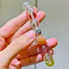Pulsera de Plata 925 de Alta Calidad con Diseño de Cristal Blanco Natural, Cristal de Luna Naranja y Cristal de Fresa Pulsera