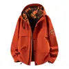 Jaqueta com Capuz, Jaqueta Esportiva Casual Masculina da Moda de Manga Longa Confortável, Jaqueta Outdoor Tridimensional e Estruturada