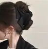 Presilha de Garra Triangular com Concha de Cetim Estilo Francês, Acessório de Cabelo Versátil de Alta Qualidade e Tendência para a Parte de Trás da Cabeça