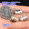 Pingente de Lingote de Abóbora Azul Queimado em Prata Pura S999 Pulseira de Cristal Tecida à Mão Colar Acessórios DIY Feitos à Mão