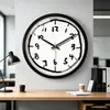 Reloj de pared con graffiti pintado a mano creativo, reloj de arte simple en blanco y negro, adecuado para la decoración del hogar, la sala de estar y la habitación de los niños
