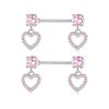 AliExpress novo anel de peito de borboleta aço inoxidável rosa amor peito unha pêssego coração europeu e americano perfuração jóias atacado