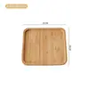 Bandeja de Bambú Hogar Restaurante Bandeja para Juego de Té Hotel Rectangular Bandeja para Refrigerios Simple Bandeja de Bambú para Frutas