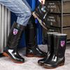 Botas de lluvia de fondo de tendón de buey para hombres y mujeres cálidas resistentes a ácidos y álcalis tubo alto engrosadas camuflaje botas de lluvia antideslizantes protección laboral lavado de autos botas de agua sitio de construcción