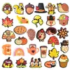 Accesorios de Cuentas Temáticos de Acción de Gracias de Otoño Forma de Ardilla Bellota Espantapájaros Cuentas de Goma Suave Accesorios de Decoración para Bolígrafos DIY