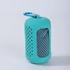 Toalla de sensación fría para el verano, funda de silicona, toalla fresca para exteriores, secado rápido, toalla deportiva, secado rápido, enfriamiento