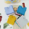 Ropa de Otoño e Invierno para Niños Camiseta Versátil Espesor Medio Cuello Medio Camiseta Base para Niños y Niñas Manga Larga Color Caramelo