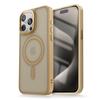 Funda para teléfono Apple 16 con succión magnética sensible a la piel para iPhone 15 Pro Max, transparente esmerilada, anticaídas, 14, 13
