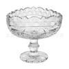 Plato de fruta de pata alta con relieve retro de estilo europeo, cubo de fruta transparente de gran capacidad con forma de girasol, plato de fruta profunda, plato de fruta seca para el hogar