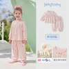 Conjunto de Pijama Jerry para Bebês Meninas Camisa Infantil Estampada Boneca Outono Calça Bloomers para Crianças Roupa de Outono para Bebês Meninas