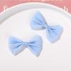 Lindo tocado infantil con cinta de malla y lazo, accesorio para el pelo de organza hecho a mano, horquilla, material para pendientes, venta al por mayor