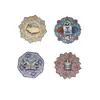 Imanes metálicos giratorios personalizados para refrigerador hechos de aleación de zinc, con pintura con recubrimiento UV para áreas culturales y escénicas