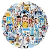 50 pegatinas Massey de la estrella del fútbol de la Copa Mundial de Argentina para la carcasa del teléfono móvil y la computadora, Lionel Messi