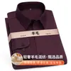Nueva colección de otoño: camisa de manga larga de lana resistente a las arrugas para hombre, fácil de cuidar, adecuada para ocasiones de negocios y formales, camisa de alta gama para hombre