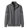 Conjunto de Ocio Deportivo para Hombre Primavera y Otoño Jóvenes y de Mediana Edad Chaqueta Cardigan de Manga Larga con Cuello Vertical Suéter de Cuello Redondo Conjunto de Tres Piezas Moderno