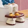 Taburete de Inodoro para Uso Doméstico, Ayuda para Inodoro en Cuclillas, Pedal de Plástico Engrosado, Taburete de Baño, Taburete Antideslizante para Pies de Baño para Niños