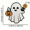 Parches bordados de fantasmas de dibujos animados, serie de Halloween para ropa y bolsos, parches para reparar agujeros, parches bordados con adhesivo termofusible