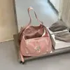 Bolso de mano bordado de gamuza de alta gama para mujer, nuevo estilo 2026, bolsa de mano de gran capacidad, bolso de mano moderno para el día a día, bolso de hombro