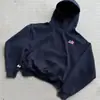 Sudadera con capucha de moda versátil, informal, deportiva callejera, con estampado de bandera cruzada de otoño, para hombre y mujer