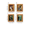 Moldura de Foto Magnética de Madeira de Camada Dupla com Fada de Flores Bonita e Gatinho, Ímã de Geladeira Vintage, Decorações para Atacado