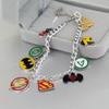 Amazon transfronterizo europeo y americano película Batman vs Superman combinación pulsera diy aleación joyería de gota al por mayor