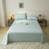 Lençol de solteiro de algodão escovado lençol de cama de algodão puro espesso cor sólida lençol de cama para casa de repouso lençol de cama 60 fios cor sólida fronha para pousada
