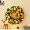 Decorações de Natal Guirlanda de Natal Enfeites para pendurar na porta Pingente de Rattan Layout de cena de hotel e shopping center Guirlanda de Natal