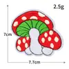 Serie de champiñones bordado por computadora bordado de dibujos animados parche de tela adhesivo termofusible parche para planchar parche para ropa diy venta al por mayor