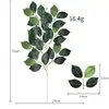Nuevo producto transfronterizo hojas falsas hojas de sauce artificiales florero arreglo floral decoración de hojas verdes tallo único hojas de eucalipto simulación