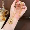 Colgante de Buda con Forma de Calabaza Incrustado de Diamantes Chapado en Oro, Candado de Paz Estilo Corte Vintage con Diamante Rojo, Colgante para Cadena de Clavícula de Mujer
